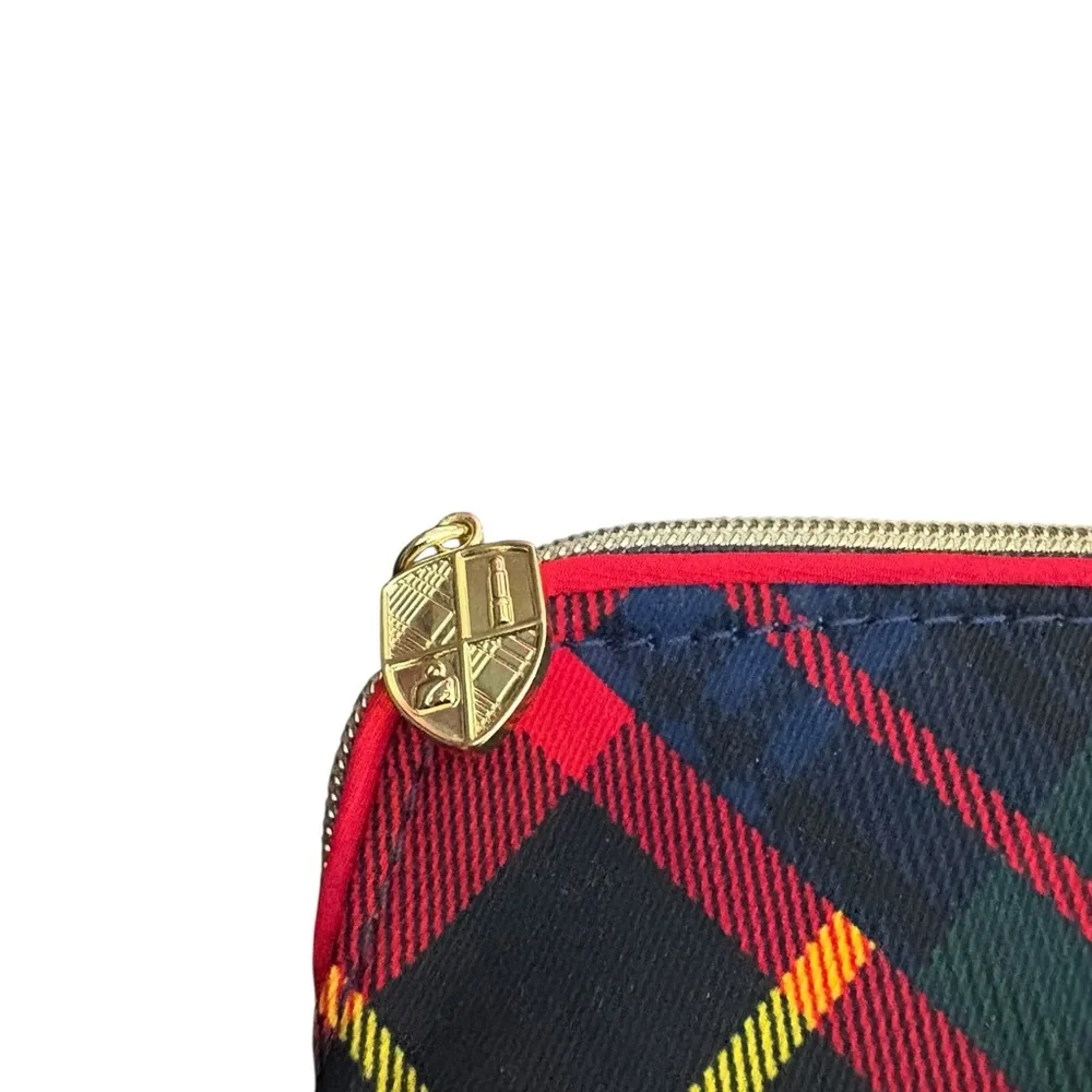 Estee‎ Lauder Tartan Plaid Nylon Makeup Cosmetic Travel Bag New Without Tags